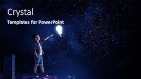  Presentation with media - PPT layouts having touching-something-mysterious-mixed-media background and a navy blue colored foreground