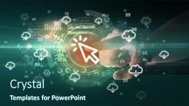  Presentation with multimedia - Audience pleasing slide deck consisting of touching-with-soft-gesture-multimedia backdrop and a ocean colored foreground