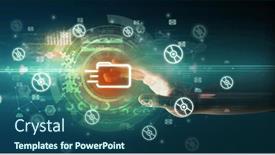  Presentation with multimedia - Presentation having touching-with-soft-gesture-multimedia background and a ocean colored foreground