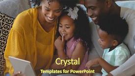  Presentation with african american children - Amazing slide deck having touchscreen - front view of happy african backdrop and a tawny brown colored foreground