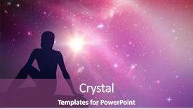  Presentation with blue night - Presentation design consisting of tough built - fit woman doing the half background and a coral colored foreground