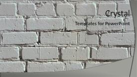  Presentation with paint white brick wall - Beautiful presentation theme featuring tough built - seamless white loft style brick backdrop and a light gray colored foreground