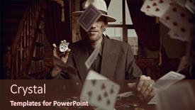  Presentation with gangster - Presentation theme enhanced with tough-gangster-man background and a wine colored foreground