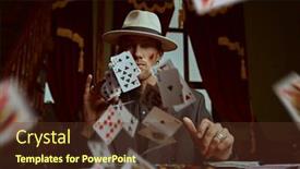  Presentation with gangster - PPT layouts with tough-gangster-man background and a tawny brown colored foreground