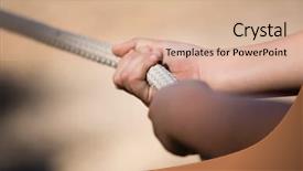  Presentation with obstacle course - Colorful slide deck enhanced with tough kids - hands of kid practicing tug backdrop and a coral colored foreground