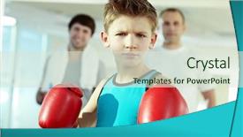  Presentation with boxer - Audience pleasing PPT layouts consisting of tough kids - hard boxer backdrop and a sky blue colored foreground