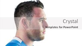  Presentation with rugby - Slide set consisting of tough-rugby-player-looking-away background and a light gray colored foreground