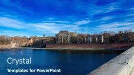  Presentation with destination - Theme enhanced with toulouse-french-tourist-destination-notre background and a  colored foreground