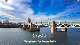  Presentation with destination - Slides consisting of toulouse-french-tourist-destination-saint background and a ocean colored foreground