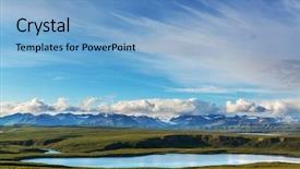  Presentation with highway - Cool new PPT theme with toundra - landscapes on denali highway alaska backdrop and a light blue colored foreground