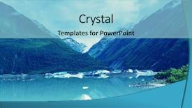  Presentation with tundra - Theme featuring toundra - serenity lake in alaskan tundra background and a light blue colored foreground
