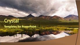  Presentation with tundra - Amazing PPT theme having toundra - serenity lake in tundra backdrop and a  colored foreground