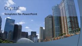  Presentation with boat river - Presentation enhanced with new condominiums on the chicago background and a light blue colored foreground