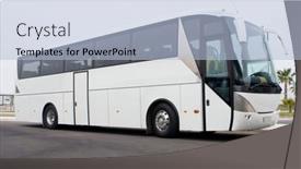  Presentation with parking lot - Audience pleasing presentation theme consisting of tour-bus-in-the-parking backdrop and a  colored foreground