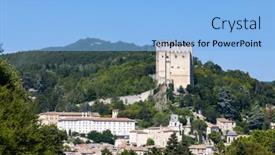  Presentation with tour - Slide set with tour-de-crest-chateau-de background and a light blue colored foreground