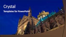  Presentation with notre dame - Slide deck consisting of tour de france - cathedral notre dame de strasbourg background and a navy blue colored foreground