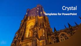 Presentation with notre dame - Beautiful theme featuring tour de france - cathedral notre dame de strasbourg backdrop and a ocean colored foreground