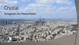  Presentation with paris - Cool new PPT theme with tour de france - paris backdrop and a light blue colored foreground