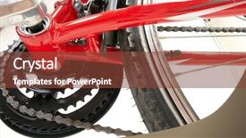  Presentation with racing checker print - Cool new PPT theme with tour de france - racing bicycle on white backdrop and a tawny brown colored foreground