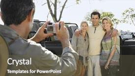  Presentation with photograph - Audience pleasing presentation theme consisting of digital africa - man taking photograph of three backdrop and a gray colored foreground