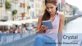  Presentation with old young - PPT layouts with tour in old church background and a light blue colored foreground