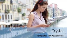  Presentation with old young - Presentation having tour in old church background and a light blue colored foreground