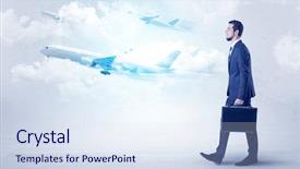  Presentation with elegant - Beautiful slide set featuring tour leader - elegant businessman going somewhere backdrop and a  colored foreground