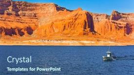  Presentation with powell river - Theme featuring tour-on-a-pleasure-boat background and a ocean colored foreground