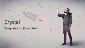  Presentation with tour - Beautiful slide deck featuring tour relted - handsome young man standing backdrop and a  colored foreground