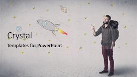  Presentation with templete for related hypertension - Presentation consisting of tour relted - handsome young man standing background and a  colored foreground