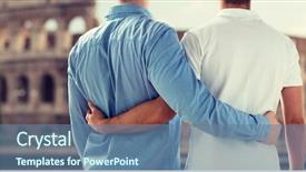  Presentation with marriage - Audience pleasing PPT layouts consisting of tour relted - people homosexuality same-sex marriage travel backdrop and a seafoam green colored foreground