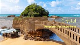  Presentation with nouvelle aquitaine - PPT theme enhanced with tour-tourism-in-france-biarritz background and a tawny brown colored foreground