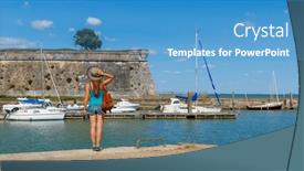  Presentation with tour - PPT theme enhanced with tour-tourism-in-oleron-island background and a  colored foreground