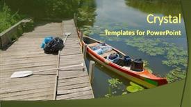  Presentation with touring - Slide deck enhanced with touring canoe background and a tawny brown colored foreground