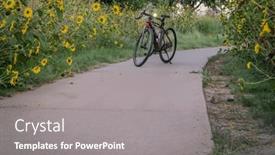  Presentation with touring - PPT layouts featuring touring-gravel-bike-at-dusk background and a gray colored foreground