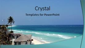  Presentation with renewable energy - Theme featuring ecotourism in caribbean a high background and a teal colored foreground