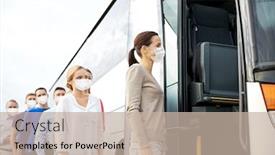  Presentation with medical tourism - PPT layouts having tourism-and-health-concept-group background and a mint green colored foreground