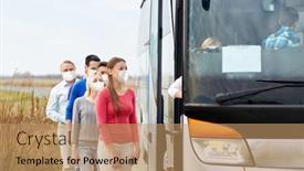  Presentation with health tourism - Slide set featuring tourism-and-health-concept-group background and a coral colored foreground