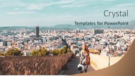  Presentation with tourism - Slide set having tourism-at-alicante-city-landscape background and a lemonade colored foreground