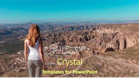  Presentation with tourism - PPT layouts having tourism-at-gorafe-woman-stands background and a violet colored foreground