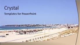  Presentation with algarve - Beautiful PPT layouts featuring lagos in the algarve portugal backdrop and a light blue colored foreground