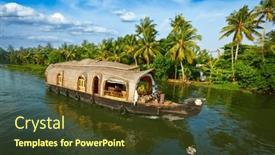  Presentation with kerala - Theme enhanced with tourism-attraction-of-kerala-tourist and a tawny brown colored foreground