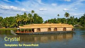  Presentation with kerala - Presentation theme with tourism-attraction-of-kerala-tourist and a tawny brown colored foreground