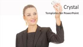  Presentation with tourism business - Presentation theme with tourism company - business woman holding airplane model background and a sky blue colored foreground