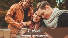  Presentation with barn wood autumn apples - Slide set enhanced with tourism company - friends behind wooden table background and a tawny brown colored foreground