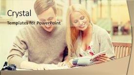  Presentation with summer holiday move - Cool new slides with tourism concept - couple with map backdrop and a  colored foreground