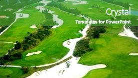  Presentation with golf course - Colorful presentation theme enhanced with indian special traditional fried food backdrop and a yellow colored foreground