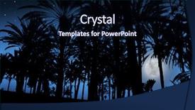  Presentation with palm - Beautiful slide set featuring smiley businessman standing on the green meadow and looking up to the stairs backdrop and a tawny brown colored foreground.