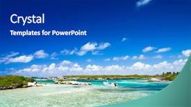  Presentation with dominican republic - Presentation having tourism dominican republic - sand of beach caribbean sea background and a dark gray colored foreground