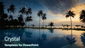  Presentation with dominican republic - Presentation design with tourism dominican republic - sunrise at thailand paradise background and a ocean colored foreground